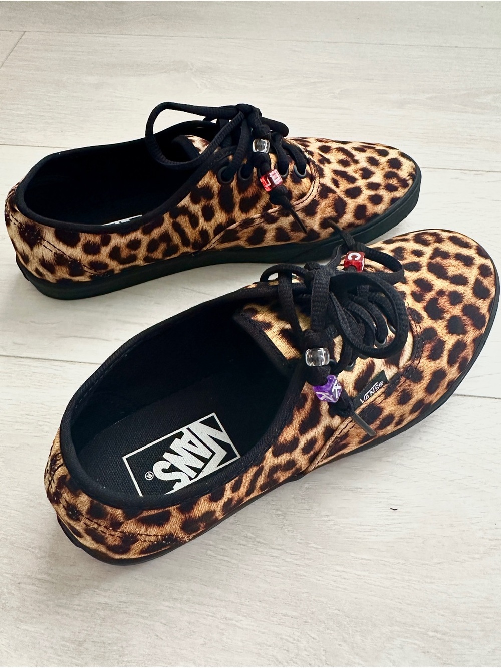 Vans Iconic Authentic Lowpro Shoe Leopard Print Animal Print Canvas Sneaker W8.5 - Picture 4 of 10